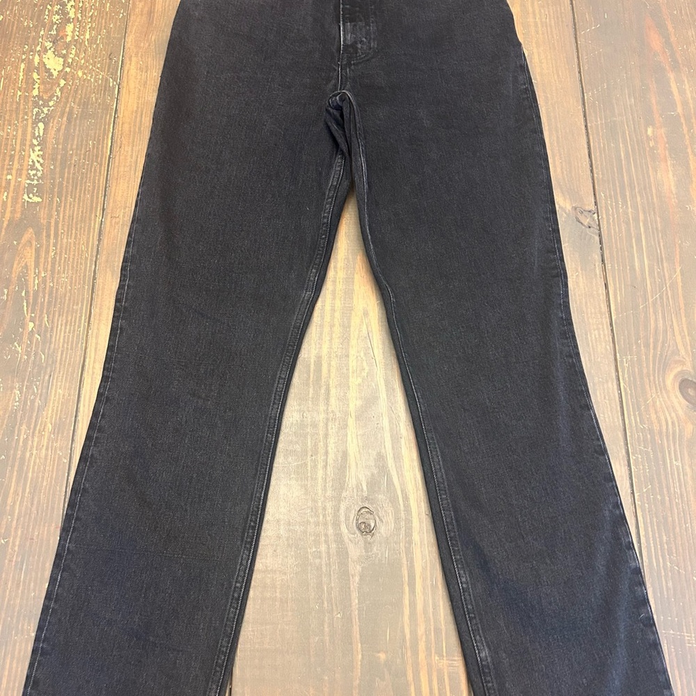 Abercrombie & Fitch The '90s Straight Ultra High‎ Rise Jeans Womens 27 / 4 Black - Picture 6 of 13